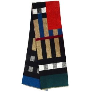NEW Burberry women’s multicolor house checkered wool / cashmere scarf